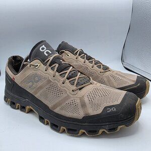 On Cloudventure Mens Size 12 Tan Black Athletic Shoes Running Walking Casual